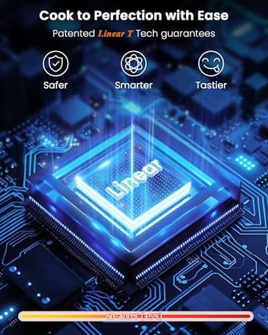 Nuwave Brio Plus Air Fryer 8 Qt, New & Improved, PFAS-FREE, 7 Digital One-Touch Cook Functions that AIR FRY, BAKE, ROAST, DEHYDRATE, TOAST, REHEAT, PREHEAT, 150 Presets, 50°F~400°F (Cream) - Image 8