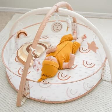 Crisschirs 6-in-1 XL Large Baby Gym & Ball Pit, Play Mat & Play Gym, Combination Baby Activity Gym with Milestone Cards for Sensory Exploration and Motor Skill Development, Balls are not Included - Image 9