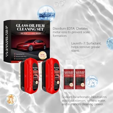 Gelmalls Glass Cleaner- Professional Grade Windshield Brushes with Clean Degreaser for Auto Windows - Removes Oil Film and Coating with Ease. Improves Clarity and Visibility - Image 8