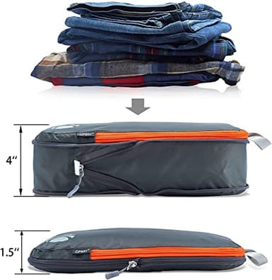 Cipway Compression Packing Cubes Set, Ultralight Expandable Travel Packing Organizers for Carry on Luggage (Grey 3pcs) - Image 4