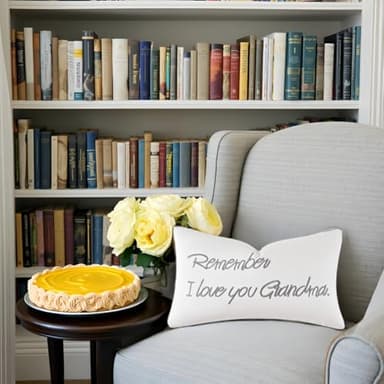 Sanmetex Grandma Birthday Gifts, Best Grandma Gifts for Mothers Day with Quote Remember I Love You Grandma Lumbar Pillow Cover 12 X 20 Inches for Bed, Bedroom. - Image 6