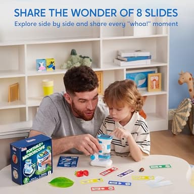 Klever Kits 2 in 1 Handheld Microscope for Kids, 1000X HD Digital Kids Microscope with 2.0'' LED Screen, Portable Pocket Handheld with Slides, 32G Card, Edu Gifts Toys for Ages 5-12 - Image 6