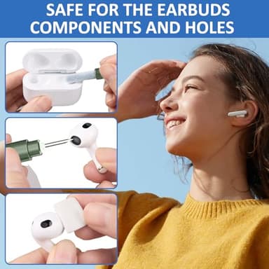 Ordilend for iPhone Cleaning Kit for Charging Port Cleaner, Multi-Tool iPhone Cleaner Repair Lightning Cable, cell Phone Cleaning Kit for iPad, Connector, Speaker, Airpod with Storage Case, Army Green - Image 7