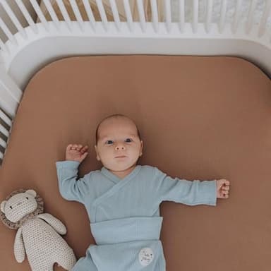 Dreamology Mini Crib Sheets,100% Cotton Crib Sheet,2-Pack,Soft,Baby Crib Sheets for Boys,Girls,Pack n Play Sheets,Pack and Play Sheets Fitted,Mini Crib Sheet,Crib Mattress Sheets,24 x 38 - Image 4