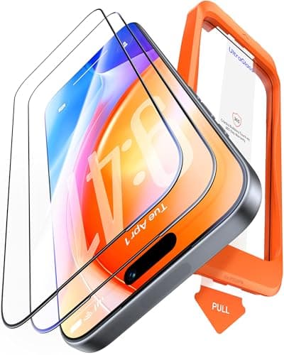 UltraGlass TOP 9H+ Armor for iPhone 17 Pro Screen Protector [NO.1 Military Grade Shatterproof] Screen Protector 17 Pro Tempered Glass 17Pro 6.3" 2025 [Longest Durable] OneStep Installation, 2 Pack - Image 1
