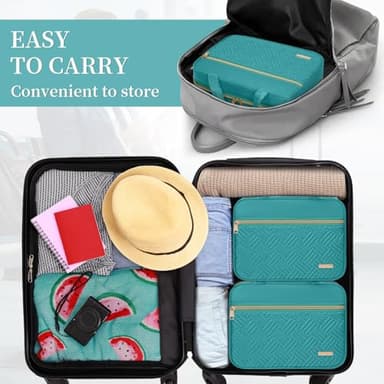 WELIDAY Travel Toiletry Bag - Spacious Toiletry Bag with Hanging Hook, Water Resistant Makeup Bag for Women & Men, Travel Essentials (Large-Green) - Image 6