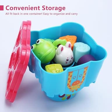LTKFFFdp Baby Stacking Toys for Toddler 1-3, Nesting Cup Shape Sorter for Infant 6 to 12-18 Month, Learning Stackable Block, Birthday Gift for Girl Boy 9 Month - Image 5