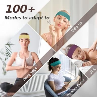 DiyJibb Headbands for Women, Stretchy Non Slip Soft Cotton Cloth Hair Bands for Sports, Workout, Yoga and Running, 7pcs (Light Pink, Dark Brown, Purple, Dark Gray, Turquoise, Light Yellow, Brown) - Image 5