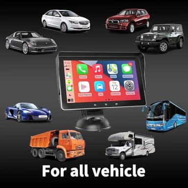 Hinine 7" HD Double Din Car Stereo, Portable Apple CarPlay Wireless Touch Screen Android Auto Automatic Multimedia Player with Mirror Link/Siri/Bluetooth/Navigation Screen - Image 7
