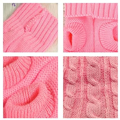 Dog Sweaters for Small Dogs, Pet Sweaters Classic Knitwear Winter Girl Boys Dog Clothes Chihuahua Coat Warm Puppy Costume Clothing Cute Doggie Sweater Apparel for Yorkie Christmas - Image 2