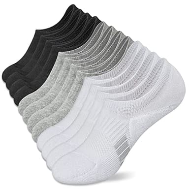 Amutost No Show Socks Womens Athletic Cushion Ankle Footies Low Cut 5-6 Pairs - Image 1