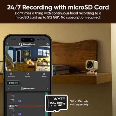 WYZE Cam v4 (Latest Model), 2.5K AI Security Camera, Indoor/Outdoor Cameras for Home Security, Baby Monitor & Pet Camera, Vibrant Color Night Vision, No Subscription Required, Free Expert Help - Image 6