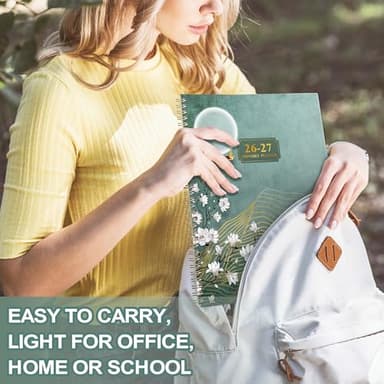 2026-2027 Monthly Planner - JAN 2026 - JUN 2027, Planner 2026-2027 with Tabs, 18 Monthly Panners, Mothly Planner with Inner Pocket, Thick Paper (8.5" x 11",Green, Back Pocket) - Image 9