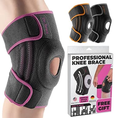 DR. BRACE ELITE Knee Brace with Side Stabilizers & Patella Gel Pads for Maximum Knee Pain Support and fast recovery for men and women-Please Check How To Size Video (Orion's, Medium) - Image 1