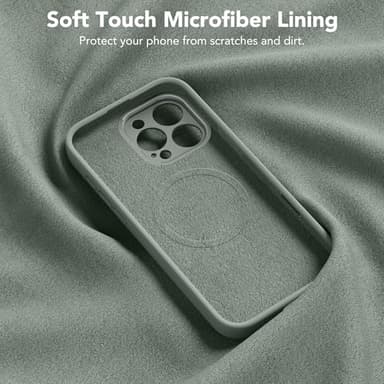 SuydanBox Magnetic for iPhone 16 Pro Case with Stand, Compatible with MagSafe, Silicone Upgraded [Camera Control Button] Shockproof Protective Phone Case for iPhone 16 Pro 6.3",Calke Green - Image 8