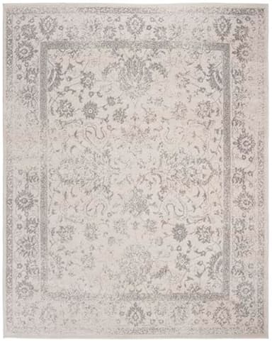 SAFAVIEH Adirondack Collection Area Rug - 9' x 12', Ivory & Silver, Oriental Distressed Design, Non-Shedding & Easy Care, Ideal for High Traffic Areas in Living Room, Bedroom (ADR109C) - Image 2