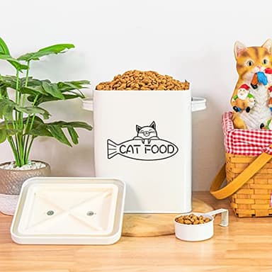 Vumdua Dog and Cat Food Storage Container, Farmhouse Pet Food Containers with Lid and Dry Food Scoop, Durable Airtight Great Gift for Pet Owners - Image 4