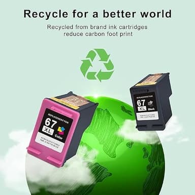 SAILNER 67XL HP Printer Ink, Replacement for HP Ink 67 for HP 67 Ink cartridges Black/Color Combo Pack, Compatible with DeskJet 2755e 2855e 2700e 4155e 2734e 2827e 4100e Envy 6055 6455e Printer 67XL - Image 8