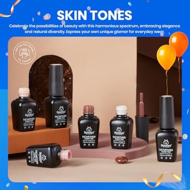 beetles Fall Gel Polish Nail Set 6 Colors Nude Brown Neutral Gel Nail Polish Skin Tones CollectionSoak off Uv Led Lamp Needed Manicure Diy Home - Image 2