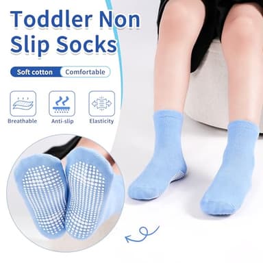 Tphon Toddler Socks, Baby Non Slip Socks for Boys Girls 12 Pairs Kids Infants Children Sock 1-3 Years - Image 3