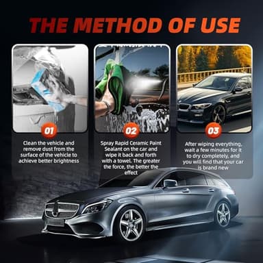 PIMAG Ceramic Coating for Cars, Rapid Ceramic Spray Paint, Shiny Car Waxs Stuff,Gloss Hydrophobicty Anti Scratch, Sutiable for Cars, Trucks, Motorcycles, RV's Vehicles(16oz) - Image 5