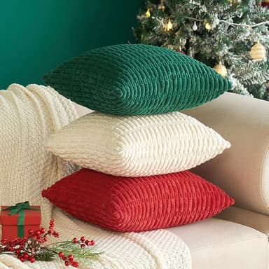 MIULEE Pack of 2 Corduroy Decorative Lumbar Throw Pillow Covers 20x12 Inch Soft Boho Striped Pillow Covers Modern Farmhouse Home Decor for Sofa Living Room Couch Bed Cream White - Image 9