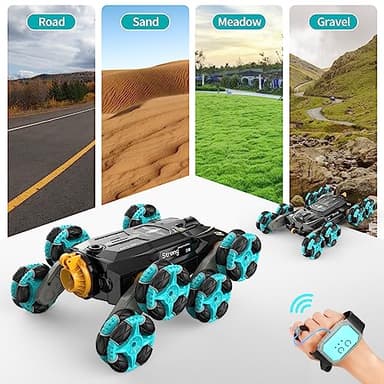 Gampop 8WD Gesture Sensing RC Stunt Cars - Toys Gifts for Kids 8 9 10 11 12 Year Old Boys Girls,2.4Ghz Remote Control Cars,Transform Drift Off Road Vehicle for Children Birthday Presents - Image 6