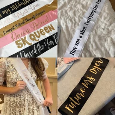 Custom Text Satin Sash | Custom Quote Sash Custom Sash Personalized Sash Birthday Sash Bachelorette Sash Bride to Be Bridal Sash Pageant Sash - Image 6