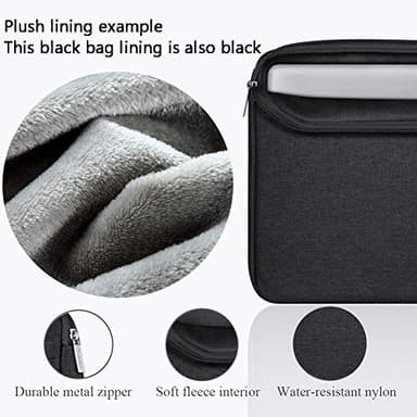 Voova Laptop Sleeve Carrying Case 13 13.6 Inch Compatible with MacBook Air 13 M1/M2/M3/M4, MacBook Pro 13/14, IPad Pro 13, Waterproof Slim Computer Cover Bag, Black - Image 3