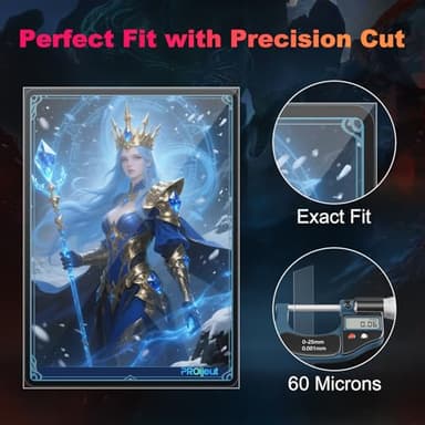 1200 Pack Card Sleeves Clear, Perfect Fit Inner Sleeves Ideal for Double-sleeving, Trading Card Sleeve Compatible with MTG, PKM, TCG and Gaming Cards (60 Microns) - Image 3