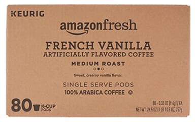 AmazonFresh 80 Ct. K-Cups, French Vanilla Flavored Medium Roast, Keurig K-Cup Brewer Compatible - Image 2