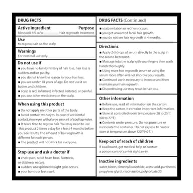 5% Minoxidil Hair Growth for Men and Women: Extra Strength Minoxidil Regrowth Treatment Serum for Thinning Hair Loss to Grow Thicker Fuller Faster 30ml 3Bottles - Image 8