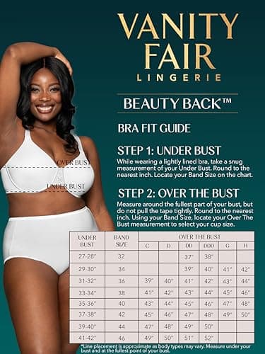 Vanity Fair Women's Beauty Back Smoothing Minimizer Bra, Totally Tan, 42DD - Image 6
