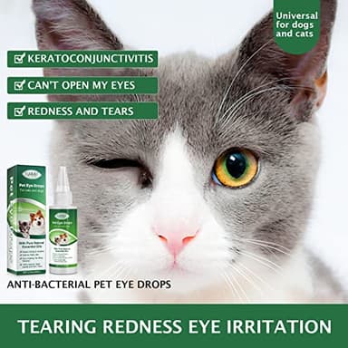 60ML Pet Eye Drops for Dog & Cat Relieve Eyes Itching & Irritation, Pink Eye & Allergies Symptoms Safe & Gentle Formula for All Animals - Image 6