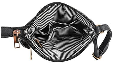DELUXITY Crossbody Purse Bag Shoulder Bag Multi Pocket Zipper Purse | Black - Image 8