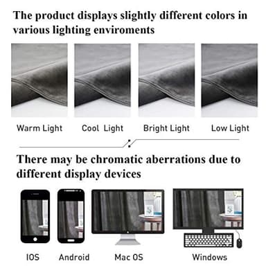 StangH Velvet Curtains 108 inches Long - Heavy-Duty Blackout Velvet Drapes Heat & Chill Resistant Window Panels for Villa/Patio Door, Grey, 52 by 108-inches, 2 Pcs - Image 6