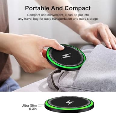 Samsung Wireless Charger Fast Charging Pad for Galaxy S25 Ultra/S24 Plus/S24 FE/S24Ultra/S23+/S22/S21/S20,15W Wireless Phone Charger Android Charging Station Mat for Google Pixel 9 Pro 8A with Adapter - Image 4