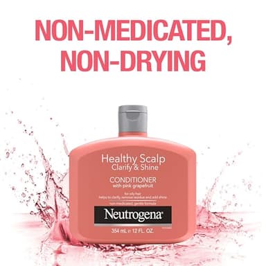Neutrogena Exfoliating Healthy Scalp Clarify & Shine Conditioner for Oily Hair and Scalp, Anti-Residue Conditioner with Pink Grapefruit, Paraben & Phthalate-Free, Color-Safe, 12oz - Image 4