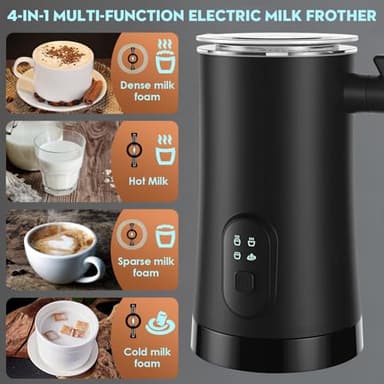 Electric Milk Frother, 4 in 1 Milk Steamer,11.8oz/350ml Automatic Warm and Cold Foam Maker for Coffee,Latte, Cappuccino, Macchiato, Hot Chocolate - Image 3