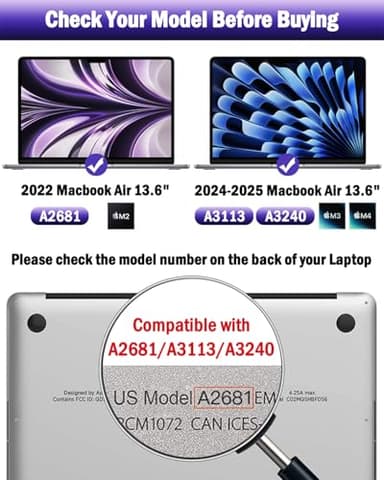 F FORITO 2-Pack Anti Blue Light Matte Screen Protector Compatible with MacBook Air 13.6 inch (2022-2025, M2, M3, M4), Eye Protection Blue Light Blocking & Anti Glare Laptop Screen Protector - Image 7