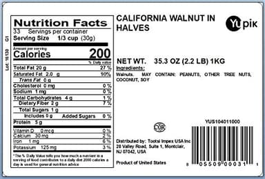 Yupik Raw California Walnuts, Halves, 2.2 lb (35.2 oz), Kosher, Gluten-Free, Vegan, Crunchy Nuts, Unsalted, Unroasted, Source of Omegas, Healthy Snacks, Ideal for Baking & Cooking - Image 2