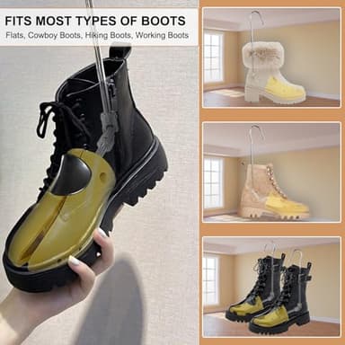 UHIAGREE Boot Stretchers for Cowboy Boots, Adjustable Boot Stretcher for Women Men Thick High Instep & Wide Feet (For Women's 9-14, Men's 8-13) - Image 7
