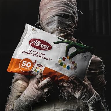 Albanese World's Best, Halloween 12 Flavor Gummi Bear Cubs®, 50-0.5oz Trick or Treat Bags of Halloween Candy - Image 4