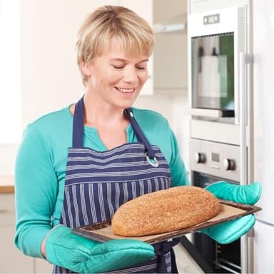 Coziselect Oven Mitts and Pot Holders Set, 4-Piece Heat Resistant Kitchen Set with Pocket Style Hot Pads & Silicon Non-Slip, Quilted Insulated Oven Gloves for Baking, BBQ, Grilling (Assorted Colors) - Image 6