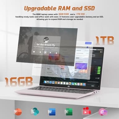 NIMO 15.6" IPS FHD-Student-Laptop, 4GB RAM 256GB SSD Intel N150(Beat i3-10110U, Up to 3.6GHz) Computer with 65W Type-C, Fingerprint, Backlit Keyboard, Wi-Fi 6, BT5.2, for Business and Home - Image 4
