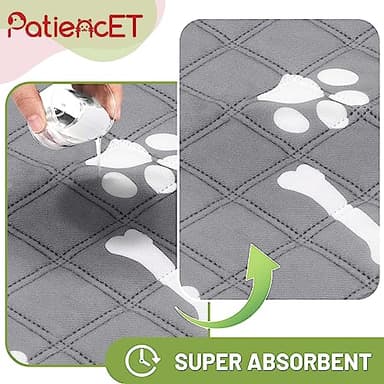 PatiencET Washable Pee Pads for Dogs, 24'' x 36" Reusable Puppy Pads with Super Absorbent, 2 Pack Puppy Potty Pads with Waterproof Bottom for Pet Training, Housebreaking and Incontinence - Image 4