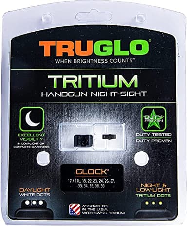 TruGlo Tritium Pro Glow in The Dark Compact Gun Hunting Glock Pistol Sight with Maximum Bright Sights for Glock Sidearm 17, 19, 22, 23, 24, 26, and 27 - Image 4