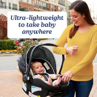 Graco SnugRide Lite LX Infant Car Seat, Rear-Facing, Lightweight, Adjustable Base, Easy Install, Studio - Image 3