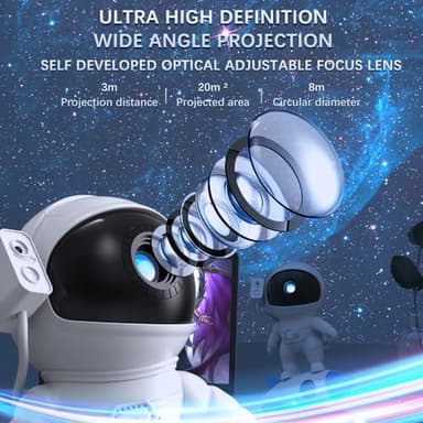 SFOUR Star Projector Galaxy Night Light,Rocket Astronaut 12 Sheets of Film to Meet The Fantasy of The Starry Sky Extreme, Gift for Kids Adults for Bedroom, Christmas, Birthdays, Valentine's Day etc. - Image 6