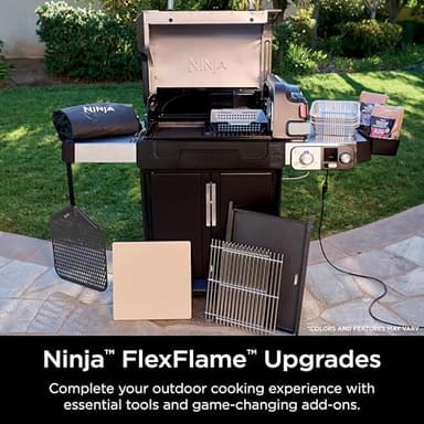 Ninja FlexFlame, Grill and Smoker, Electric and Propane Grill, Roaster, BBQ Grill, 5-in-1 Cooking System, 3 Burner, Digital Control, Outdoor Cooking, Griddle, Pizza Maker, Stainless Steel, PG301 - Image 13